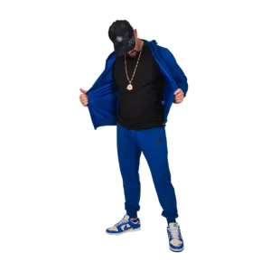OMD™ Sapphire Blue Sweatsuit - Secure Fit with Elastic Waistband and Deep Pockets
