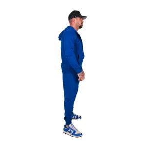 OMD™ Sapphire Blue Sweatsuit - Premium Fabric Blend: 65% Polyester, 30% Cotton, 5% Spandex