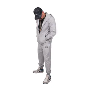OMD™ Ash Grey Classic Sweatsuit - Ideal for Yoga and Casual Lounging
