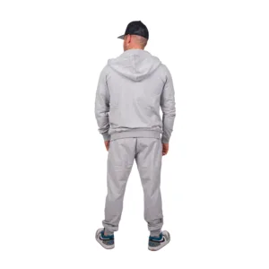 OMD™ Ash Grey Sweatsuit - Premium Fabric Blend: 65% Polyester, 30% Cotton, 5% Spandex