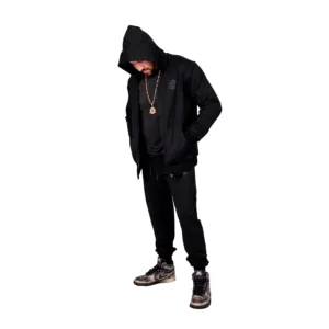 OMD™ Midnight Black Elite Sweatsuit - Suitable for Yoga and Casual Lounging