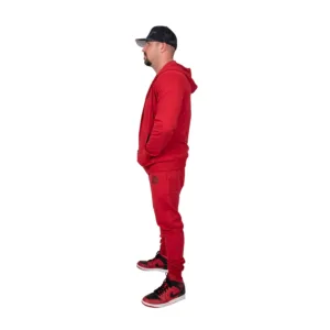 OMD™ Crimson Red Performance Sweatsuit - Perfect for Yoga and Relaxation