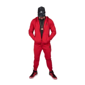 OMD™ Crimson Red Performance Sweatsuit - Stylish and Functional Activewear